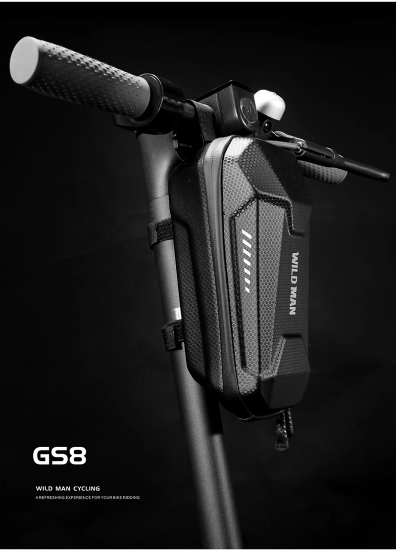 WILD MAN Rainproof Multifunctional Folding Bike Bag Bicycle Handlebar Bag Panniers EVA Hard Shell Front Cycling Bag Accessories (10)