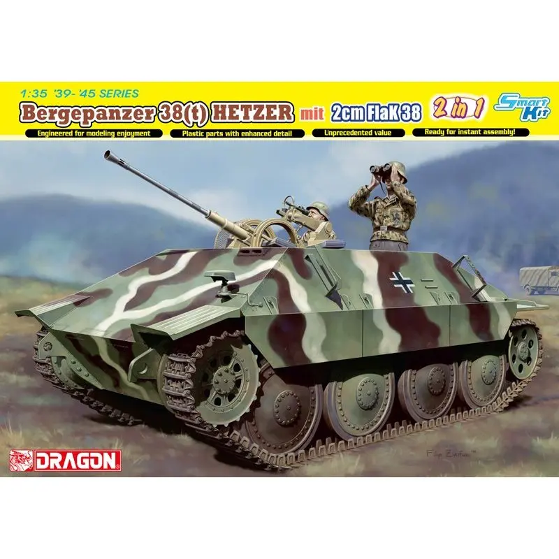 

DRAGON 6399 1/35 Bergepanzer 38(t) HETZER mit 2 см FlaK 38 - Scale набор моделей