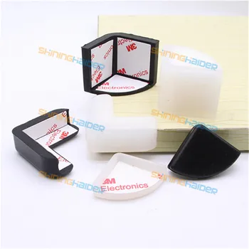 

Black and transparent white self adhesive Baby Safety Rubber Corner self adhesive Edge Protector With anticollision