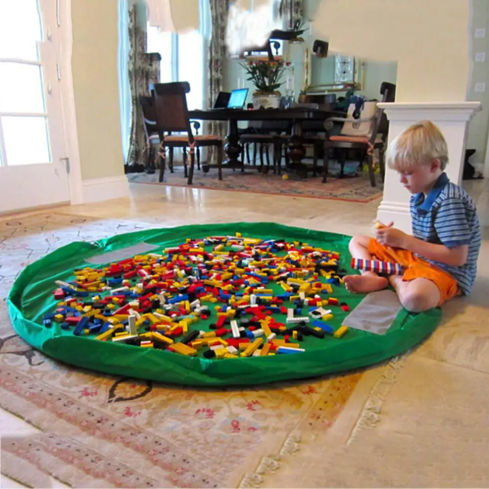 Детский игровой коврик 150 см, 3 цвета, популярный практический органайзер для игрушек, сумка-багги, ковер, 1 шт., детский коврик для детей, игровой коврик