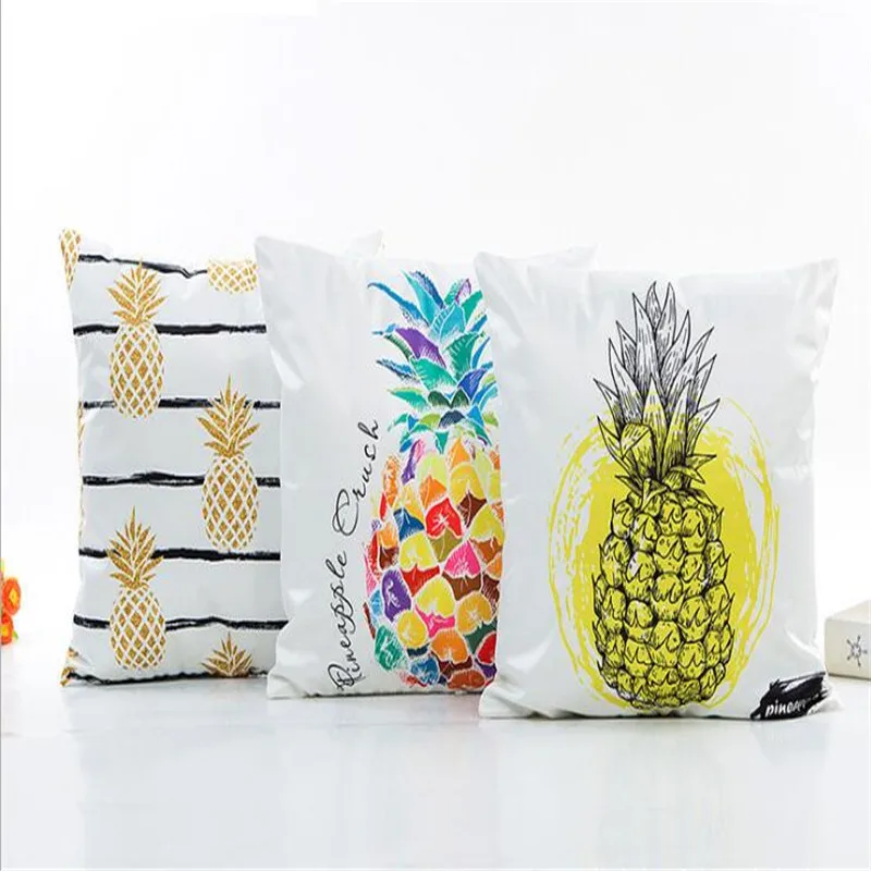 Spring and summer new simulation silk satin green leaf landscape pillow cool cushion cover | Дом и сад