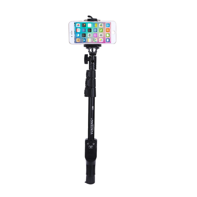 Yunteng 1288 селфи палки ручной монопод+ держатель для телефона+ Bluetooth затвор для iPhone GoPro камера для youtube