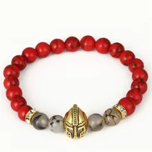 FAITHEASY человек украшения браслет натуральный корейский сосновый Камень Статуя Будды жемчуг ручной струны Спартанский шлем Йога браслет