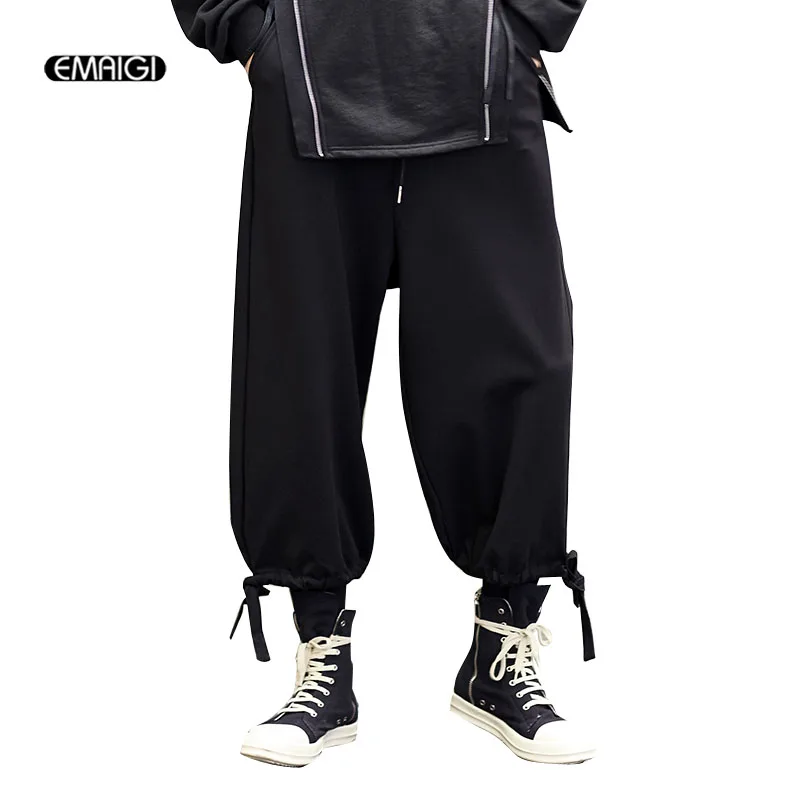 Männer Neue Streetwear Japan Stil Casual Hose Mode Lose Breite Bein Hosen Männlichen Punk Hip Hop Harem Hosen