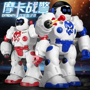 

Large remote control robot toy wisdom dialogue 3-6 years old puzzle programming battle children mechanical warfare
