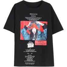 Летние женские футболки с принтом свободного размера плюс