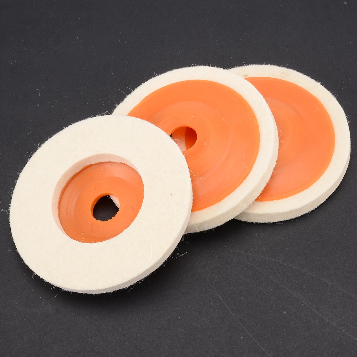 3Pcs 4'' 100mm Polishing Pad Wool Buffing Angle Wheel Grinder Felt Polishing Disc for Rotary Tool Abrasive Grinding Wheel Mayitr