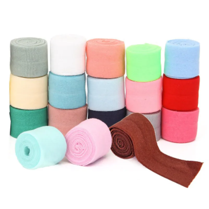 20mm Folded Elastic Band Over Elastic Spandex Satin Band Ties Hair