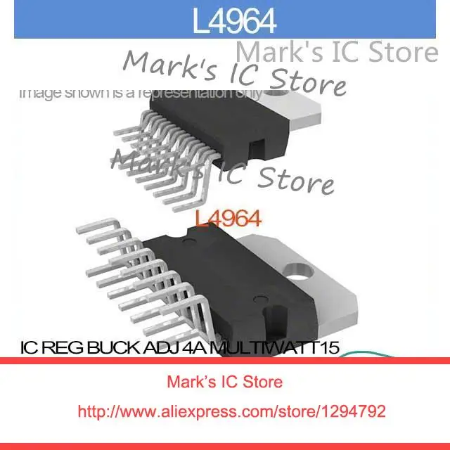 L4964 IC REG BUCK ADJ 4A MULTIWATT15 L496 4964 L49 4964 L49 4964adj