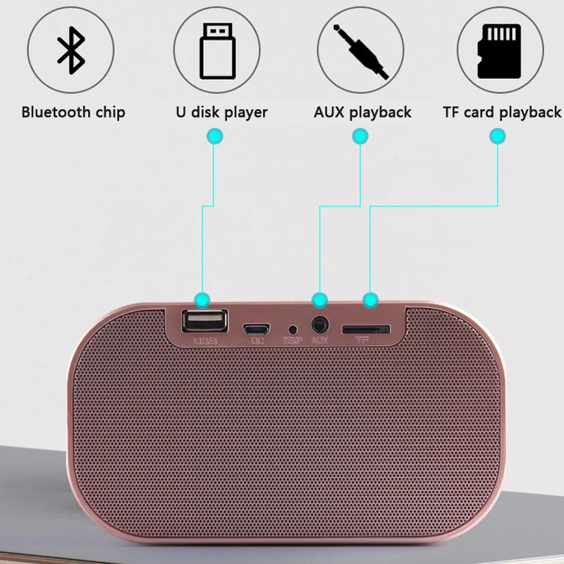 Evewher светодио дный будильник с FM радио Беспроводной Bluetooth Динамик Поддержка Aux TF USB музыкальный плеер Беспроводной для офиса Спальня