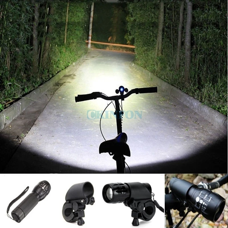 

DHL 50PCS LED Flashlight Torch Clip Mount Bicycle Front Light Bracket Flashlight Holder Bike