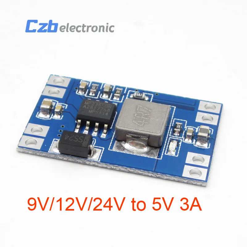 Понижающий мини модуль питания для Arduino 3 А 4 5 28 В до 0 8 20 в 9 В/12 В/24 Регулируемый