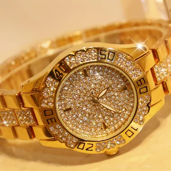 

Dames horloges Lady Fashion Rose Gold Watch Women Famous Brand Golden Quartz Female Wristwatches Relogio Feminino Montre Femme