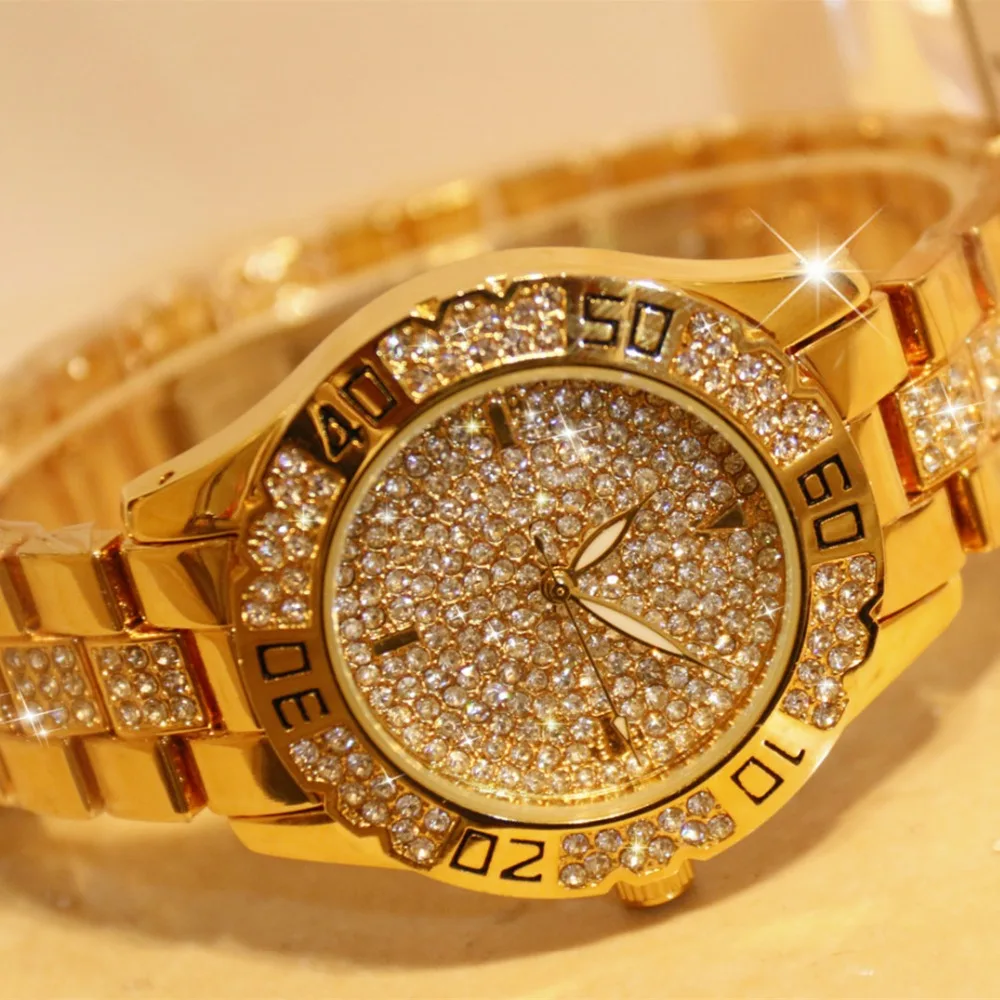 Женские модные часы Dames horloges розовое золото золотые кварцевые от известного