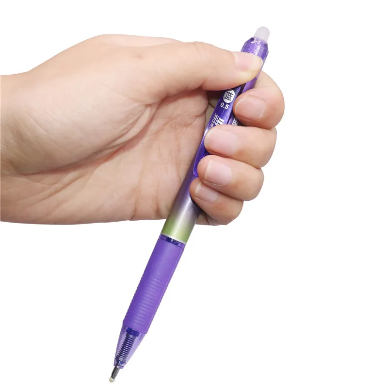 144 шт термо-исчезнувшая ручка 0,5 мм шариковая ручка 0,5 мм синяя сменная чернильная стираемая ручка школьные канцелярские принадлежности бутик офисная ручка