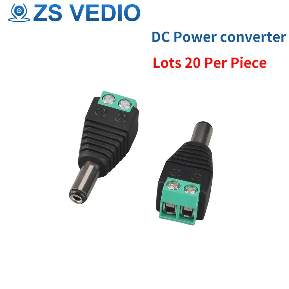 ZSDEVIO 20 шт./лот CCTV аксессуары для BNC Профессиональный Женский DC преобразователь