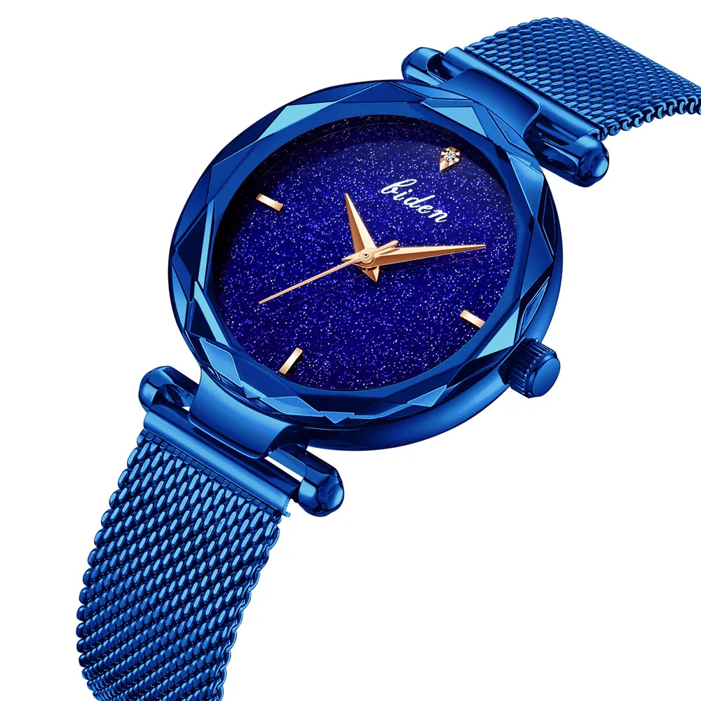 

BIDEN 2019 New Fashion Women Watches Starry Sky Magnet Buckle Ladies Watch Clock Luxury Top Brand Fashion Casual Wristwatch