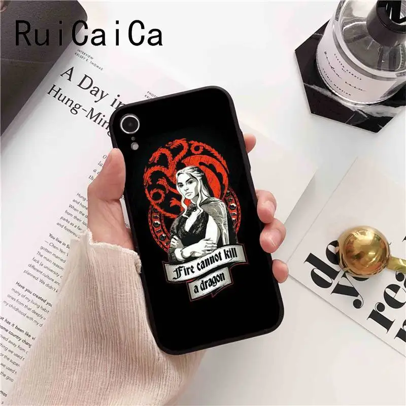 Ruicaica Игра престолов Daenerys Dragon Jon Snow tyrion lannister чехол для телефона iPhone 8 7 6 S Plus X XS MAX 5 5S