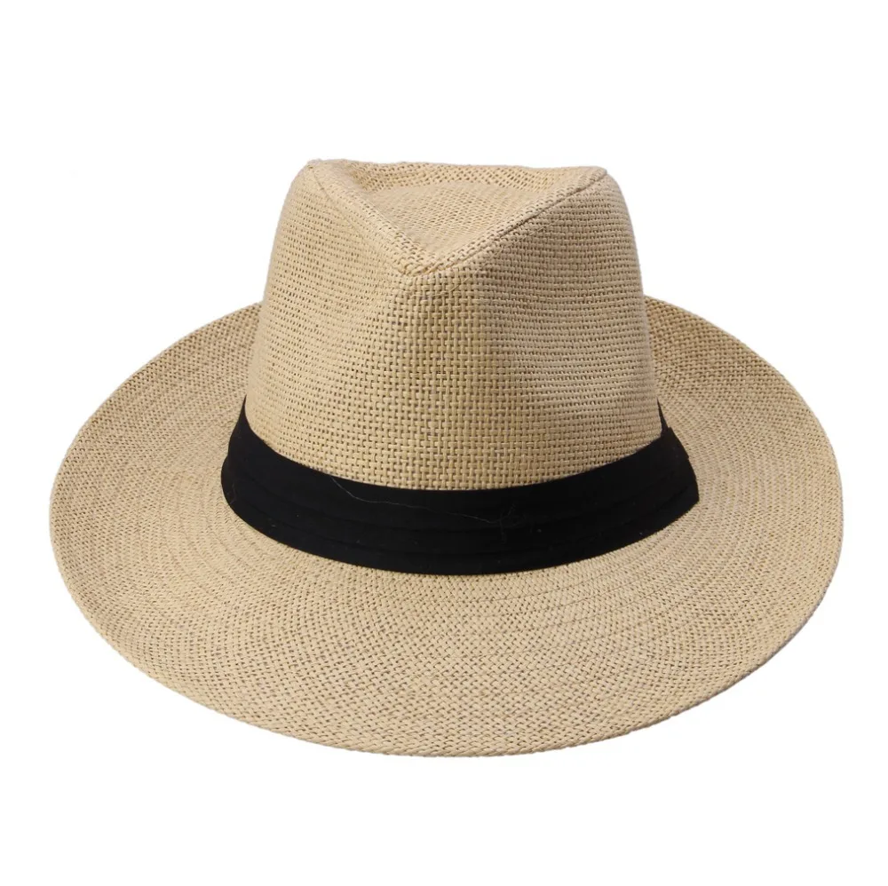 Aliexpress 2018 Fashion Summer Casual Uni Beach Trilby Aliexpress 2018 Fashion Summer Casual Uni Beach Trilby Large Brim Jazz Sun Hat Panama Paper Straw Women Men Cap With Black Ribbon From