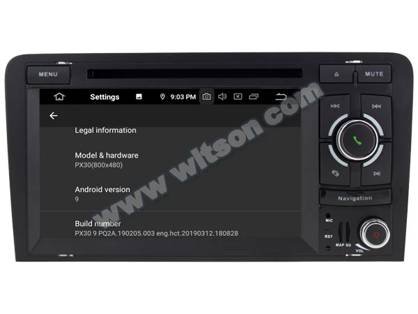 Discount WITSON Android 9.0 with 8 Core 4GB RAM+64GB ROM CAR DVD PLAYER WITH GPS for AUDI A3 2003-2013 audio system with gps car radio 11