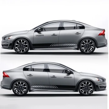 World Datong автомобильные аксессуары для Volvo S60 V60 автомобильный стильный, для спортивного автомобиля стикер для автомобиля наклейки и наклейки авто стикер - Название цвета: Siver car