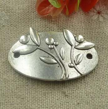 

60 pieces tibetan silver water lily connectors 39x26mm #2251