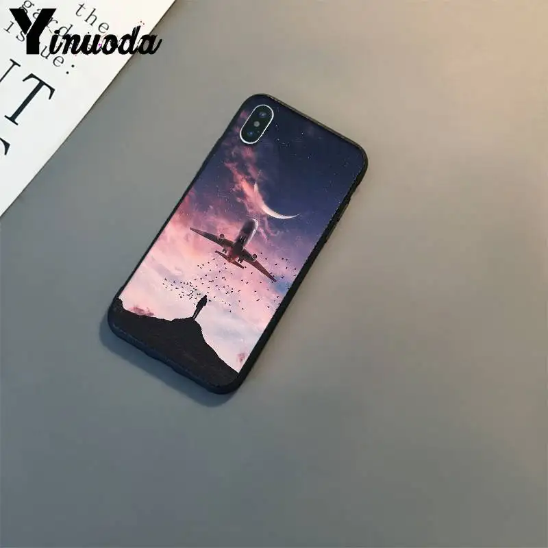 Милый чехол для телефона Yinuoda Airplane At The Sunrise aircraft plane iPhone 8 7 6 6S 6Plus X XS MAX 5 5S SE XR 11 11pro