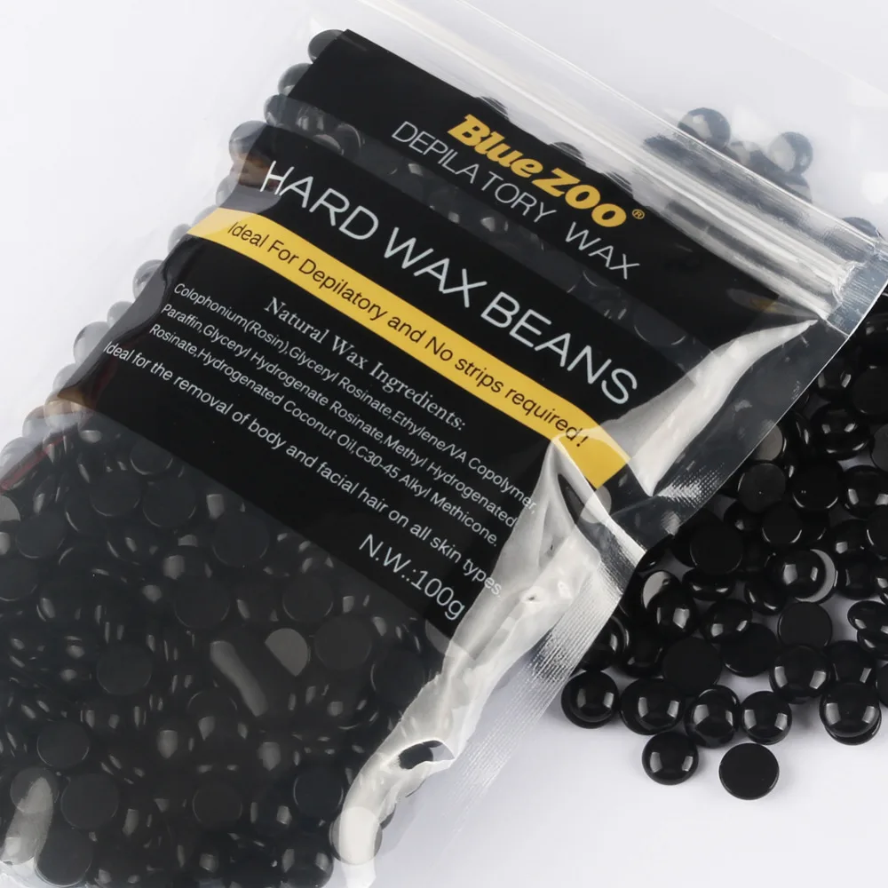 100g Black Depilatory Wax Pellet Brazilian Hot Film Hard Wax Beans For