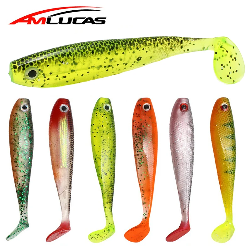 Amlucas 2 шт./лот мягкая рыболовная приманка искусственная 12 см 7 г Shad силиконовый