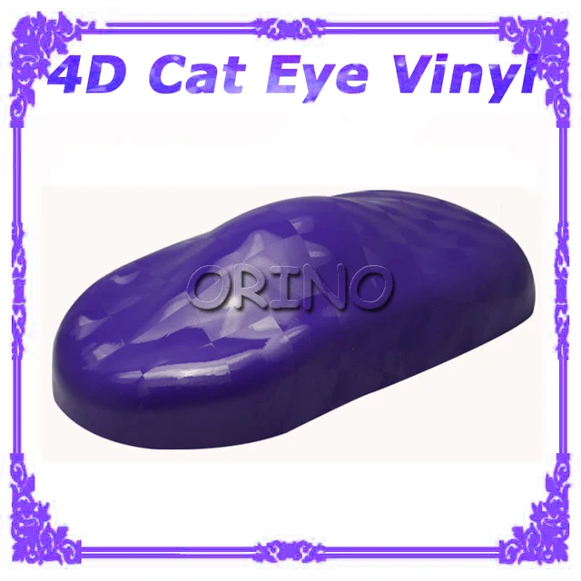 Size1 52x30m Roll Ungu 4d Cat Eye Film Mobil Styling Tahan Air
