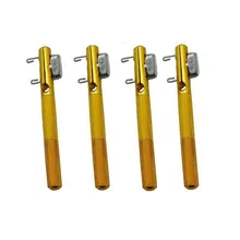  1Pcs Fishing Hook Tier Double-Headed Needle Knots Aluminum Alloy Tied Gold Hook Device Line Knotter Tackle Boxes Accessories 