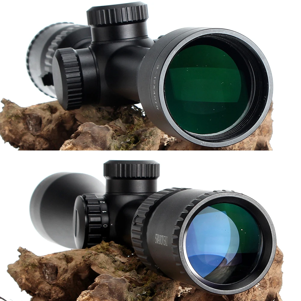 Китай SWAROVSKl 3-12X40 IR Riflescope F191 с красной подсветкой Стекло гравированное сетка башенки сброс полный размер охотничьи прицелы