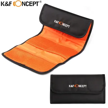 

K&F CONCEPT 6 Pocket Camera Lens Filter Wallet Case Filter Pouch Adapter Ring Bag For 37mm to 77mm UV CPL ND filter Holder Pouch