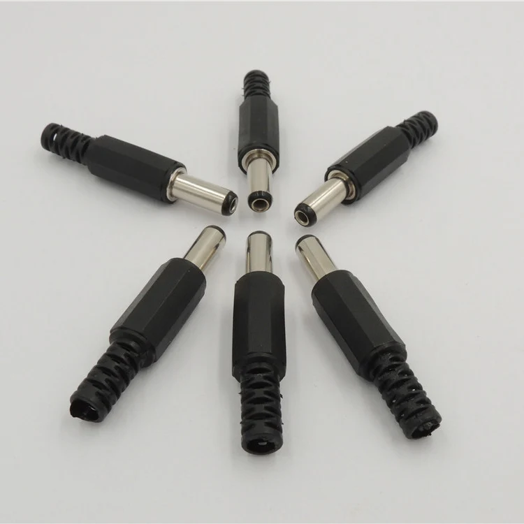 Buy 10Pcs/lot Black 5.5mm x 2.5mm Male Jack Solder DC