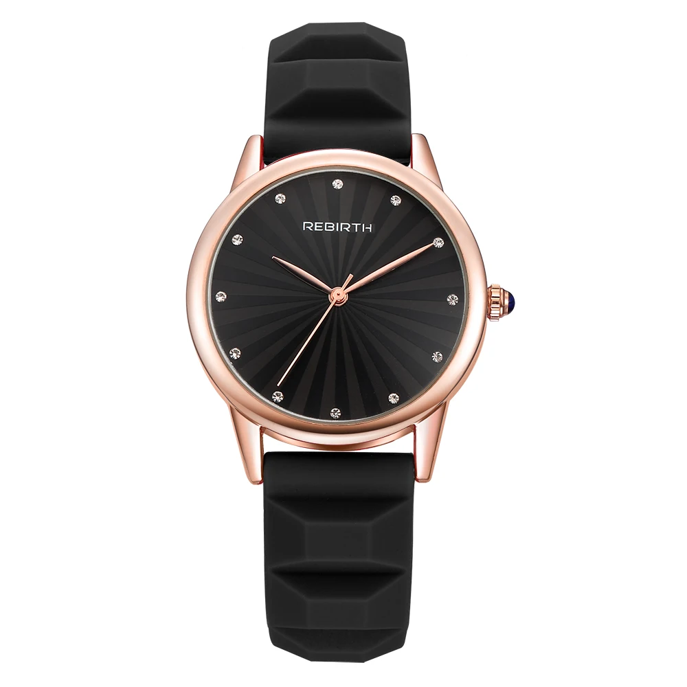 Женские наручные часы силиконовые женские часы повседневные аналоговые кварцевые женские часы Лидирующий бренд роскошные часы со стразами студенческие стильные - Цвет: All Black watch