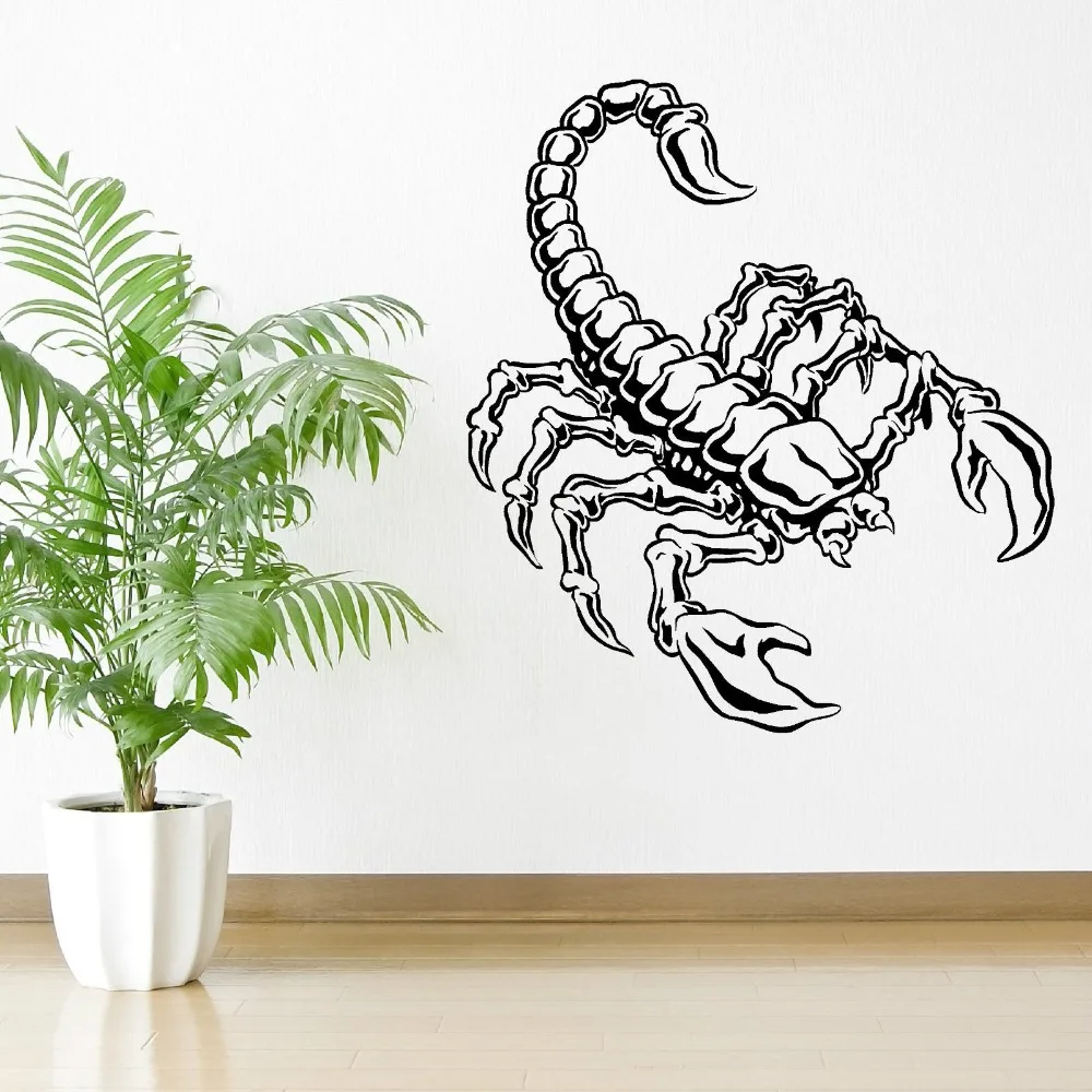 

Movable scorpion animal insect predators vinyl wall stickers living room home room art mural wall decals Art Decoration Y-39