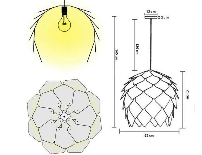 Ретро скандинавские Pinecone светодиодные подвесные светильники деревянные DIY IQ