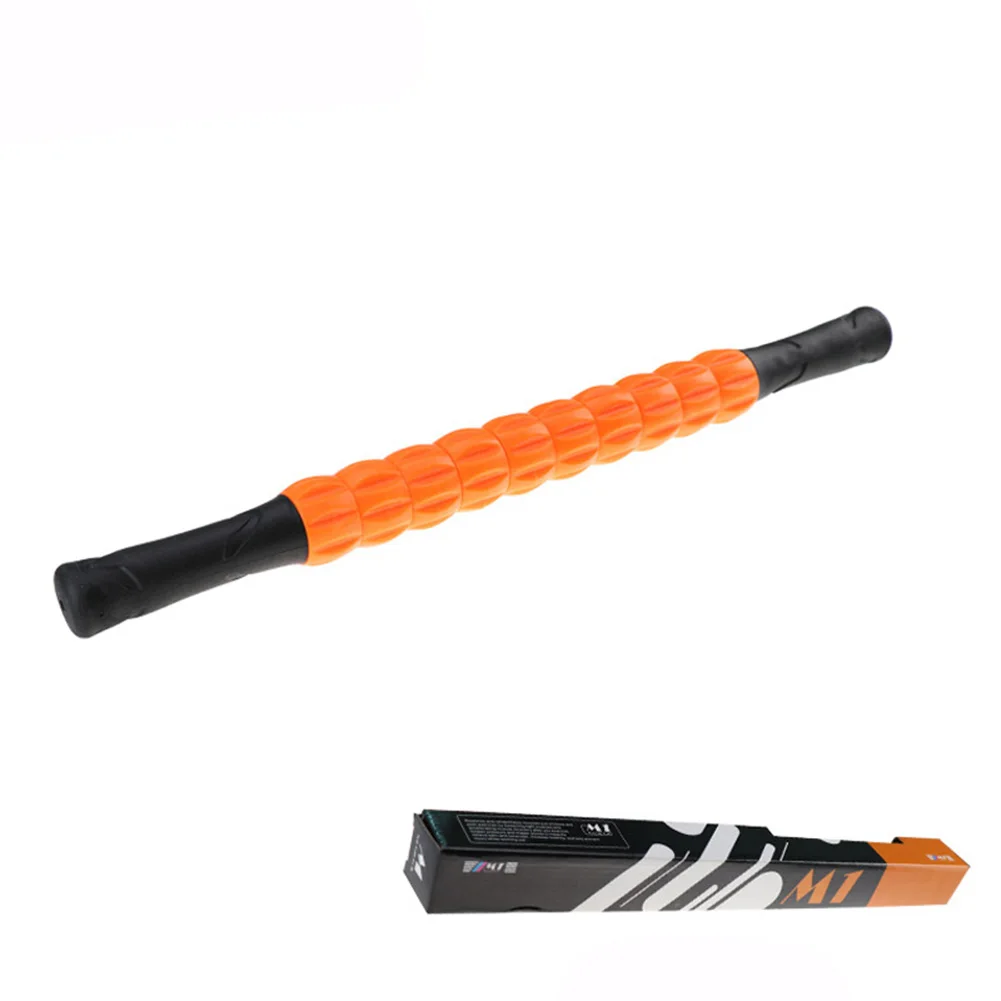 Body Massage Sticks Muscle Roller Tool Trigger Portable for Fitness Yoga Leg Arm C55K Sale - Цвет: Orange-Ball Tpe