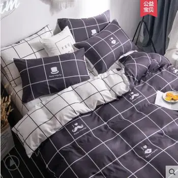 

11 Color 3/4pcs Bedding Set Geometric Pattern Duvet Cover&Flat Bed Sheet&Pillowcase Soft Comfortable Home Textile Wholesale