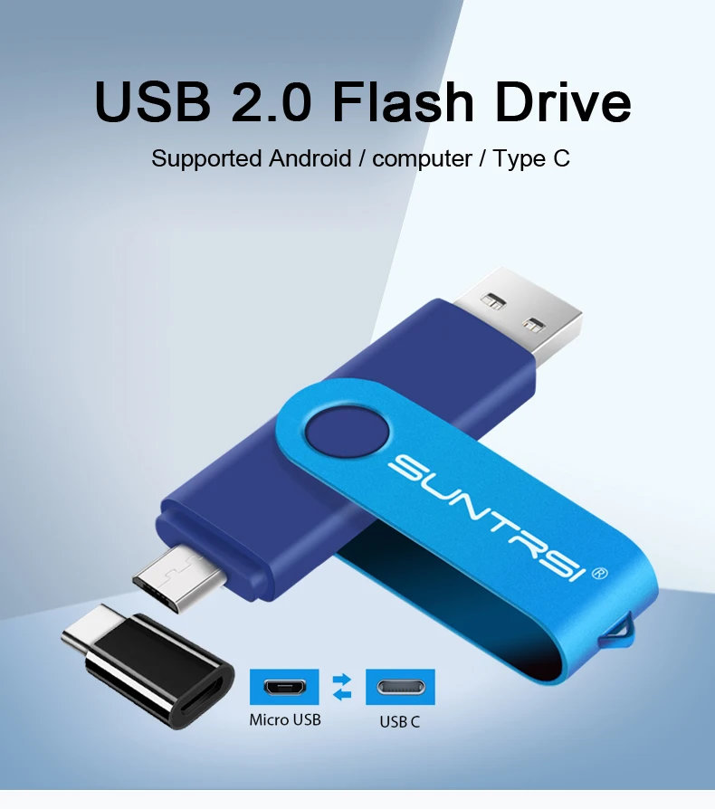 Usb флеш-накопитель Suntrsi TYPE C, 128 ГБ, 64 ГБ, для смартфонов, OTG, флеш-накопитель, 32 ГБ, 16 ГБ, memoria, usb, 8 ГБ, металлическая многофункциональная ручка-накопитель, 4 Гб