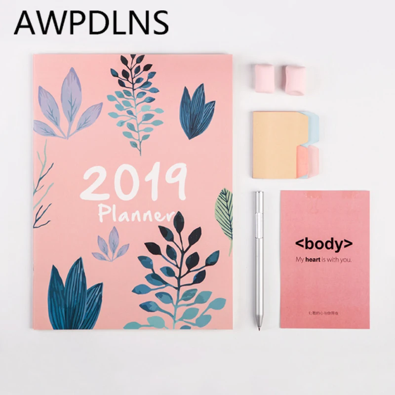 

2019 Notebook Calendar Filler Papers Work Yearly Monthly Planner Organizer Diary Index Pages Korean School Notebook Accessories