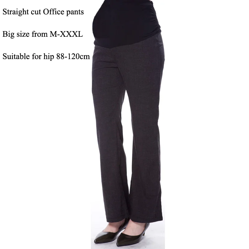 

Emotion Moms Office Lady Maternity Pants Pregnancy Uniform Clothes Pockets Button Boot Cut Trousers Elastic Waist Pants M-3XL