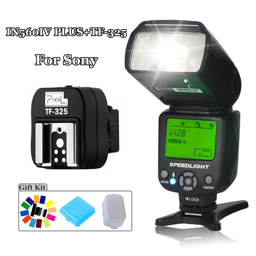 Беспроводная вспышка INSEESI IN560IV PLUS с ЖК дисплеем для Sony A65 A37 A57 A100 A230 A300 A350 A330 и