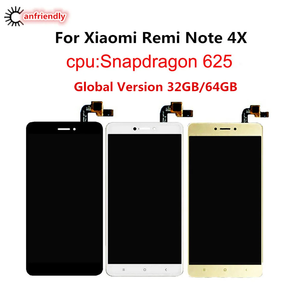 

For Xiaomi Redmi Note 4X Snapdragon 625 LCD Display+Touch Screen Digitizer with frame Assembly For Xiaomi Redmi Note4X Note 4X