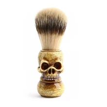 Мужская кисточка для бритья, смоляная головка черепа, скелет, натуральная полимерная ручка, Кисть для макияжа, парикмахерские инструменты для мужчин