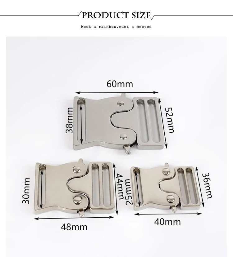 2 шт. Meetee металлический мешок Быстрый боковой застежкой на пряжку 25/30/38 мм Собака Воротник, тканевая лента настроить пряжку одежда, тактическое снаряжение, Ремни аксессуары