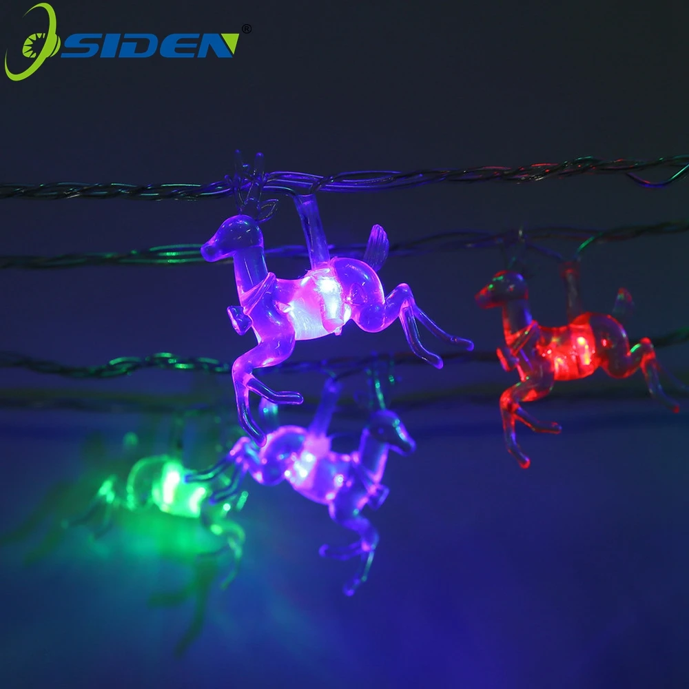 

OSIDEN AC220V 5M 20LED Christmas Lights Deer Lamp Holiday Lighting Wedding Party Decoration Curtain String Lights Outdoor Indoor