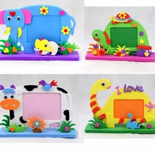 Новые детские DIY EVA фоторамки из пены наборы для изготовления игрушек Развивающие игрушки для детей пчела Сова Жираф динозавр слон корова черепаха
