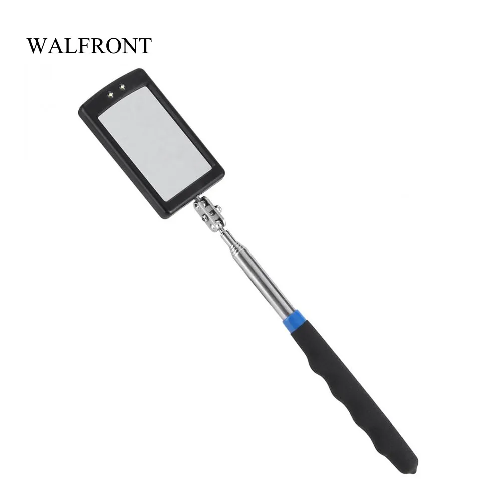 WALFRONT LED Lighted Vehicle Inspection Mirror Flexible Adjustable