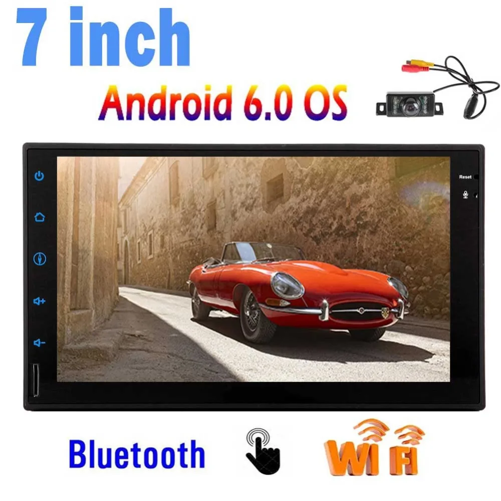 

GPS Navigation Car Stereo with Android 6.0 System Car Radio 7 Inch Touch Screen In Dash AM FM RDS Radio/Bluetooth/Wifi/3G/4G/USB